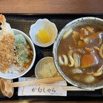 Gamushara - カレーうどん+ミニ天丼