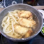 手打ちうどん 大蔵 - とり天うどん（アップ）