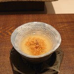 くすのき - 茶碗蒸し(河豚の白子入り)､自家製唐墨､黒胡椒