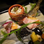 草喰 なかひがし - 白和え、子持ち鮎など