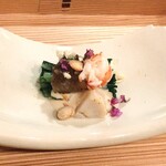 236306492 - はたけ菜と海老、帆立のごま和え