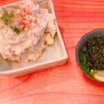 酒呑にし川 - ポテサラ　海苔の佃煮