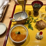 現代割烹 法善寺momo - なんと卵かけご飯がこれ。これまたわーってなります。おいしかった。ただただそらです。量もちょうどいい。