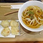 切麦や 甚六 - 親子天かけうどん1,100円