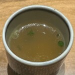 羊乃助 - ひと口スープ　ひつじの骨　蓮根　生姜