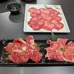 焼肉処 いっとう - 料理写真:薄切り牛タン、ハラミ、カルビ