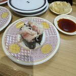 Kaitenzushi Hougyo - 蟹は水っぽかったけれど、海苔がしっかりしていて同行者が大絶賛｡