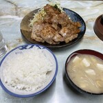 お食事 まるやま - リブロースしょうが焼定食