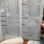 鳥竹 - 店舗内メニュー１部