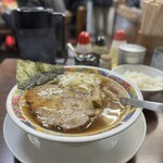 まぐろラーメン大門 - まぐろラーメン（醤油）　¥940