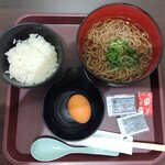 東京シェフズキッチン 日本そば あずみ野 - 卵かけごはんとかけそばのセット