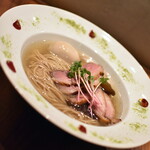Gion Duck Noodles - 特製鴨出汁ラーメンＭサイズ（１，９２５円）２０２４年２月