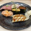 Uoriki Kaisen Sushi - おすすめ6貫握り(サラダ、味噌汁付き) 1,800円