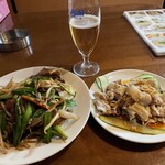 晴晴居酒屋 - ニラレバと茹で豚の前菜