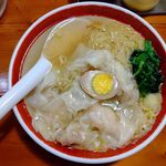 広州市場 - 肉と海老の二種盛り雲吞麺(塩味) 979円