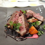 ビストロ ダイア - 宮崎牛のサーロイン、ポルトソース