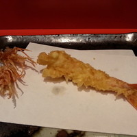 天一 本店 - 天ぷらのトップバッターは意外や海老