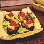 創作居酒家 NoBuSHo - 茄子とカマンベールとプチトマトのマリアージュ‼︎