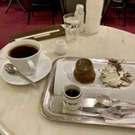 CAFE WIEN - ショコラーデプディングとコーヒーのセット