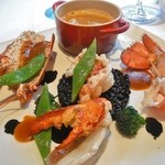 シュマン - HOMARD poeler et paella aux sepia avec bisque