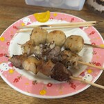 ささのや - つくね、ナンコツ、カシラ。