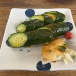 ささのや - お新香には魔法の粉（赤・白）がマスト。