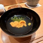 鮨 つぼみ - 雲丹とワカメのお椀