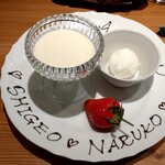 commedia - パンナコッタ　苺はやよいひめ　レモンシャーベット