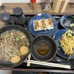 葵菜 - 蕎麦と押し寿司(煮アサリ)セット　900円税込