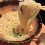 大地のうどん - 釜玉：420円