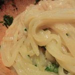 大地のうどん - 釜玉：420円