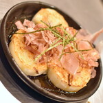 お好み焼き　きらく - きらくセット（３，８００円）の『山芋サクサク焼き』２０２４年２月