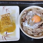 はな庄うどん - 肉玉うどん＆焼とうふ