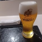 割烹 奄 - まずはビールから　染み渡ります