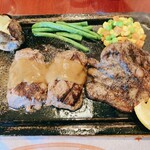 ハングリータイガー - オリジナルハンバーグと厚切り牛タン♪コンボ