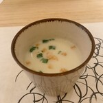 豆腐料理 空野 - 新玉ねぎの豆乳スープ