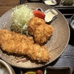 かつ味 - ロースかつとカニクリームコロッケ