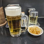 中国手打拉麺 馬賊 - 生ビール