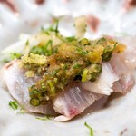 うを徳 - 2024.2 天草産石鯛炭火炙りポン酢