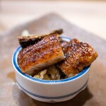 うを徳 - 2024.2 浜名湖産天然うなぎ蒲焼きおこわ（青森産あわび、北海道産ウニ、佐賀産ホワイトアスパラガス）ミニ丼