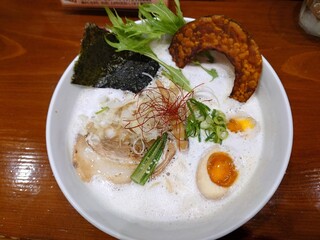 Akatsuki Seimen - 鶏豚らぁ麺+味タマ♪