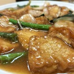 燕楽 - ちょっとピリ辛の海老と豆腐の煮込み