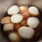 マンノ精肉店 - 国産豚バラブロック　調理中