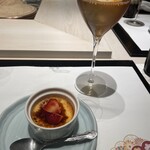 鮨 きよし - クリームブリュレと椿茶