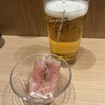 Taishuusakaba Purasu Oosaka - お通しに生ハムでてきます。