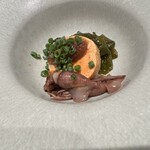 Kumazawa - あん肝、佐島の新わかめ、ホタルイカ