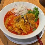 すする 担々麺 - カレー担担麺＋排骨