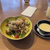 O-Ru Deidainingu Karuizawa Guriru - 森のサラダ(ハーフ)、コーンスープ、リンゴジュース