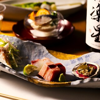 【日本酒ペアリング】『独創和食』全8品+乾杯生ビール+日本酒6種付 : 夢酒みずき (ムッシュミズキ) - 銀座/居酒屋 | 食べログ