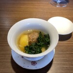 松石 - 洋野菜と鴨団子とスープ、それぞれ深く味わいました。